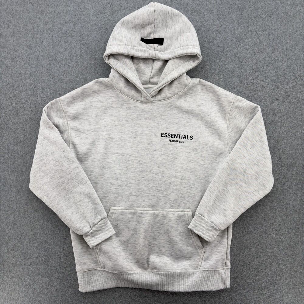 Fear of God Essentials Hoodie Sweatshirt Gray Heather Pullover (Read)